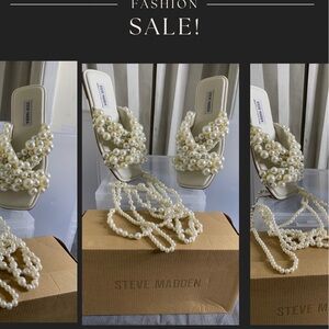 Steve Madden Pearl Embellished Sandals